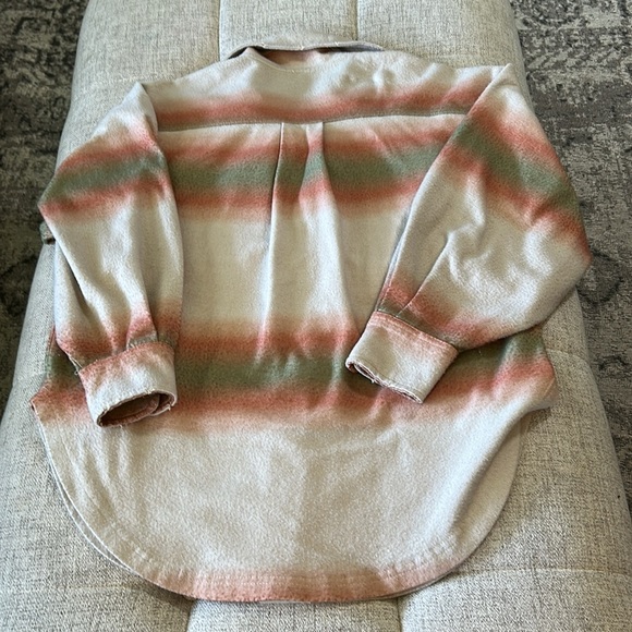 FREE PEOPLE PRINTED RUBY SHIRT JACKET OVERSIZED XS - Picture 6 of 15